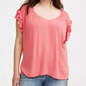 Torrid 4X Ruffle Short Sleeve Top